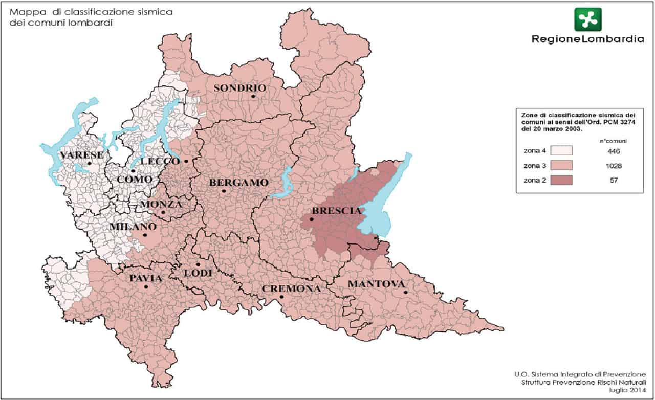 Sismicità Lombardia.