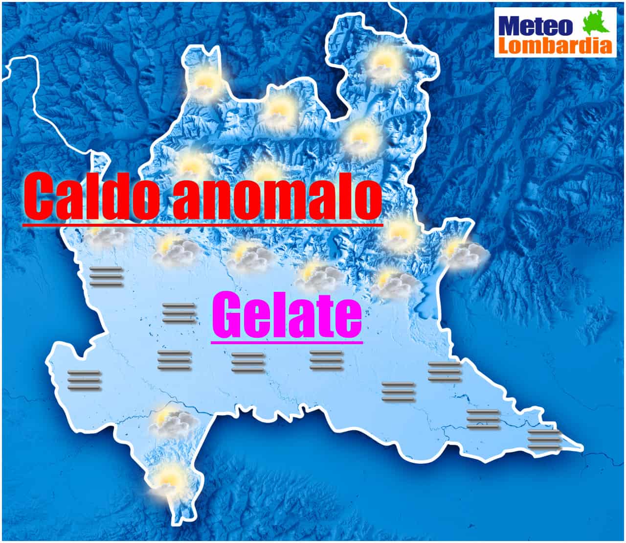 evoluzione meteo lombardia - Meteo LOMBARDIA verso un periodo di Alta Pressione complicato. Il rischio Caldo e Gelo