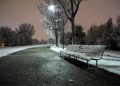 Nevicata a Milano - Parco delle Cave. Foto di repertorio.