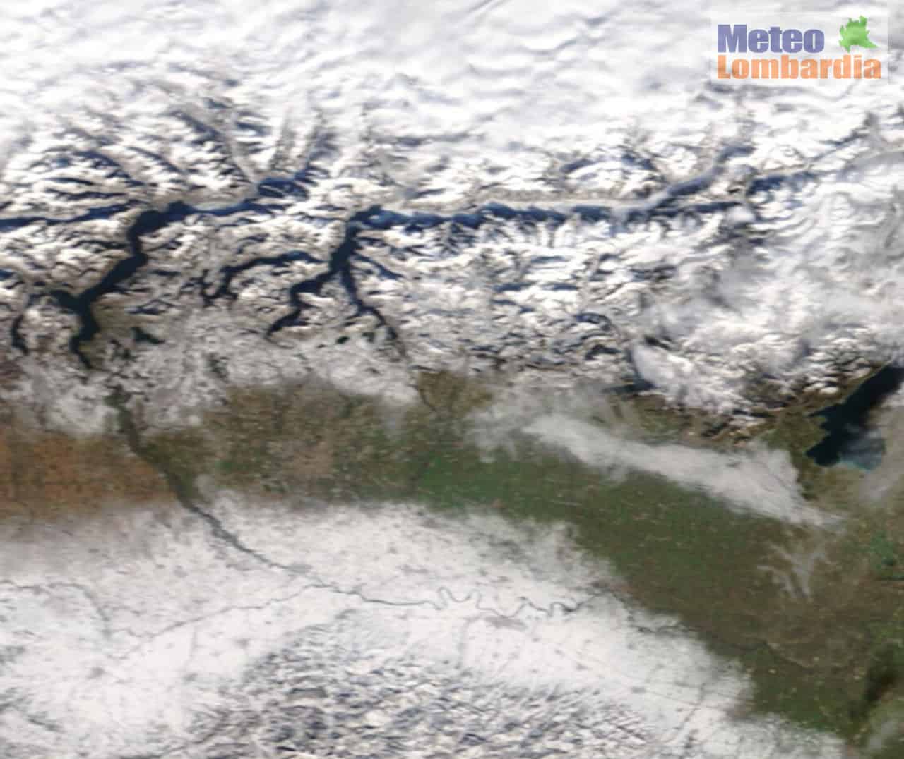 meteosat neve lombardia - Meteo LOMBARDIA, la neve vista dal satellite