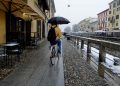 Milano naviglio in una tipica giornata miilanese.