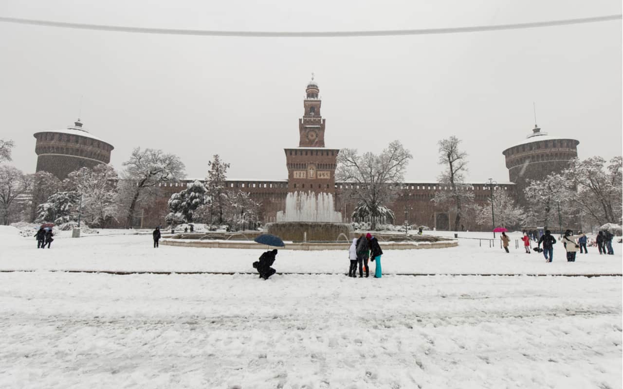 neve milano - METEO: la neve a MILANO e in LOMBARDIA nel periodo NATALIZIO