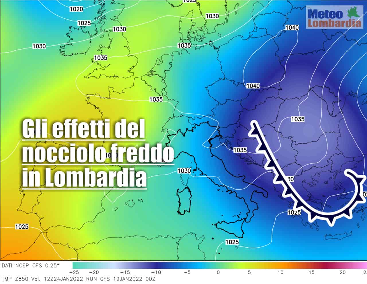 evoluzione meteo lombardia 3 - METEO: ipotesi di GELO e NEVE ancora rimandate in Lombardia