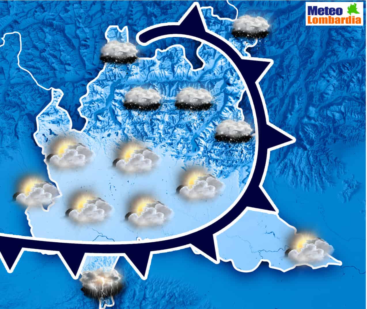 meteo lombardia cambiamento 1 - Meteo LOMBARDIA, raffica di perturbazioni. Ma le Alpi daranno noie