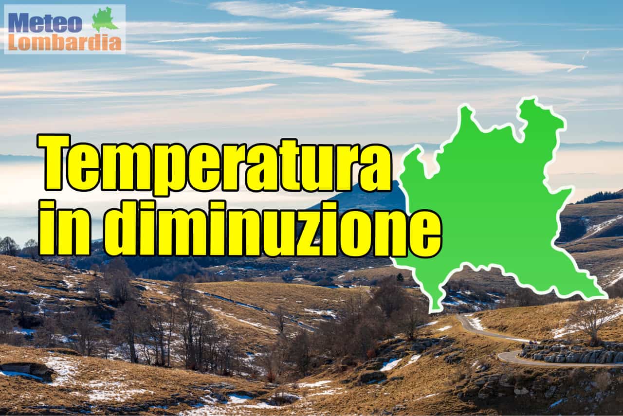 meteo lombardia con temperatura in diminuzione - METEO: tra FREDDO e ANTICICLONE in Lombardia. I dettagli. Foto situazione