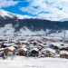 Livigno, il comune più elevato della Lombardia sotto la neve.