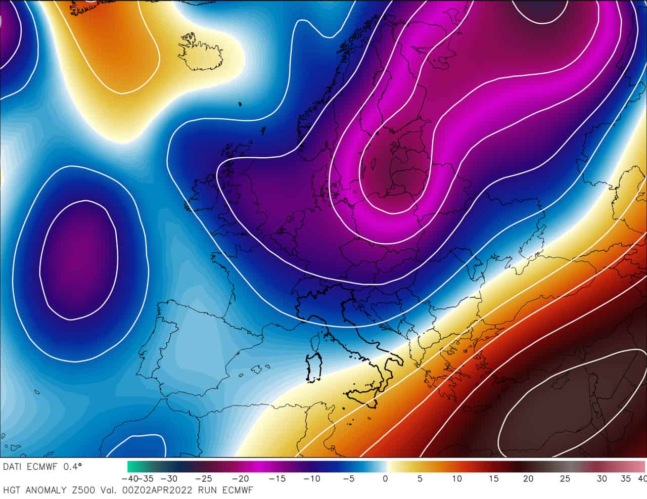 z500anom 240 - Meteo Lombardia: freddo invernale TERMINATO? O sorprese TARDIVE?