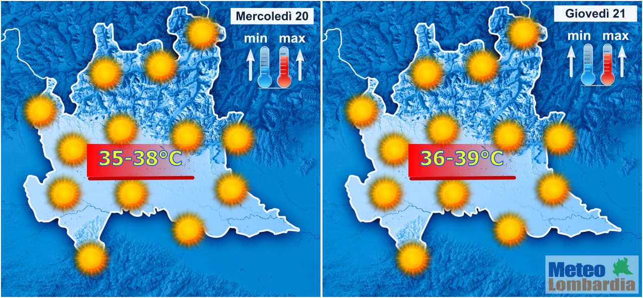 meteo lombardia del 19 07 - Meteo Lombardia, verso il caldo che diventerà record storico: 40 gradi in pianura